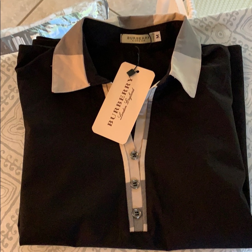Burberry women black polo